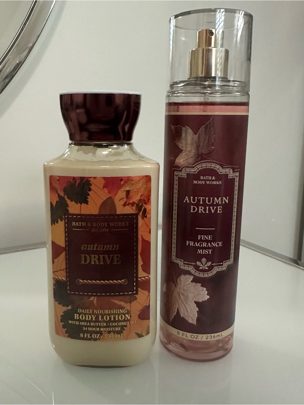 Bath & Body Works Autumn Drive Lotion & Mist 8 oz Set